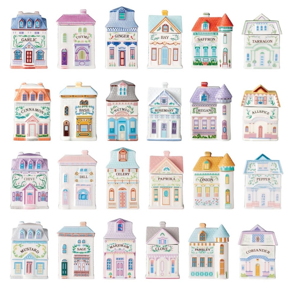 Lenox Spice Village Collection - Multicolor Ceramic Houses